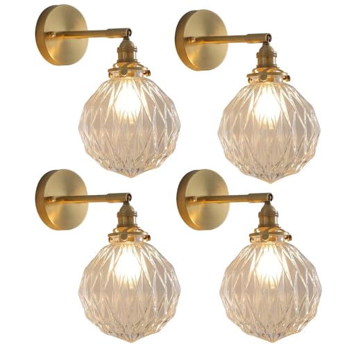 Yvamnad Y-6288 Badezimmer Glas Wandleuchten Set