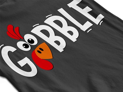 Gobble Thanksgiving Shirts for Youth Dinner Funny Turkey Face Kids Tshirts4