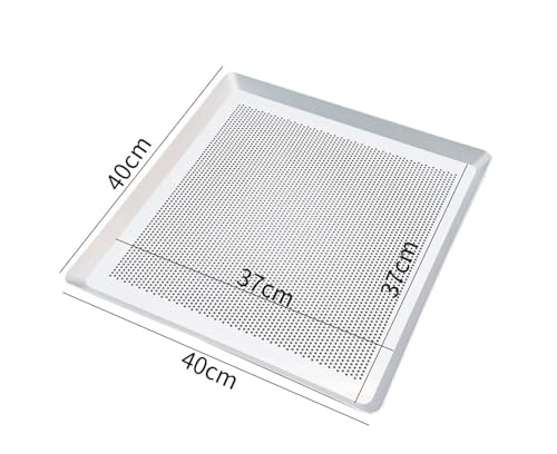 Plat de cuisson rectangulaire perforé 40X40cm pour pain et pizza - 3