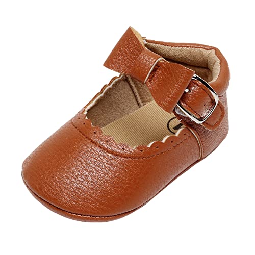 Baby Shoes Boys Girls Infant Sneakers Infant Girls Single Shoes Bowknot First Walkers Shoes Buckle Non-SIip - Main Image