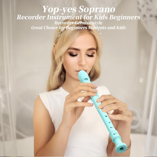 Yop-yes Recorder Instrument for Beginner Kids Adults,8-Hole Soprano Descant Recorder Music Flute with Cleaning Rod & Leather Case For School Student — view 6