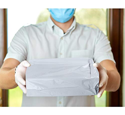 Versandbeutel Blickdicht,60 Stück Versandtaschen aus Kunststoff für Postsendungen 42 x 52 cm,Warenbeutel Plastikbeutel Selbstklebend und Blickdicht für Kleidung und Textilien,Farbe: Weiß