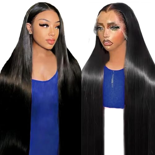 LAPONDAI 32 Inch 13x6 Lace Front Wigs Human Hair 200% Density