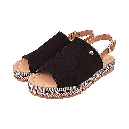 Sandalias Femininas Flatform Plataforma Sapatteria 010301 Tamanho:35;Cor:Preto