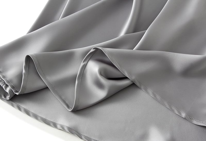 Women’s Satin Silk Midi Skirt Fishtail Mermaid High Waist Long Skirts4