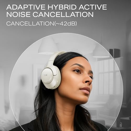 Image of Boat Rockerz 551 ANC Pro(2025 Launch),42Db Hybrid Adaptive,App Support,72Hrs Battery,40Mm Titanium Drivers,Enx Tech,Foldable Cups Bluetooth Over Ear Headphone,Wireless Headphone with Mic(Hazel Beige)