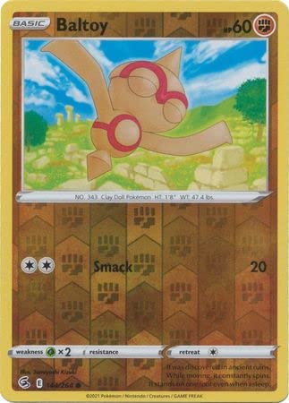 Pokemon Single Card BALTOY 144/264 Reverse Holo FUSION STRIKE Toys & Games
