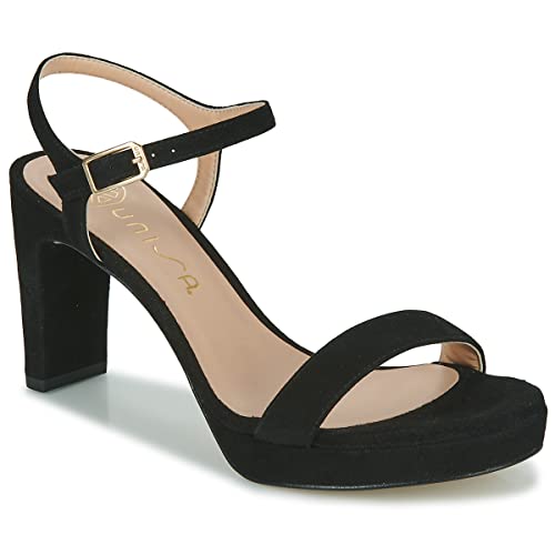 UNISA Damen SORO_KS Sandale mit Absatz, Black, 41 EU