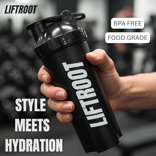 Image of Gym Shaker Bottle 750ml | BPA Free Protein Shaker with Leak-Proof Bullet Cap | Food Grade Plastic Shaker for Protein Shake, Pre-Workout, BCAA & Water
