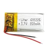 Batteria 601225 LiPo 3.7V 150mAh 0.555Wh 1S 5C Liter Energy Battery per l'elettronica Ricaricabile Telefono Portatile Smartwatch Orologio GPS - Non adatto per Radiocomando 27x12x6mm (150mAh|601225)