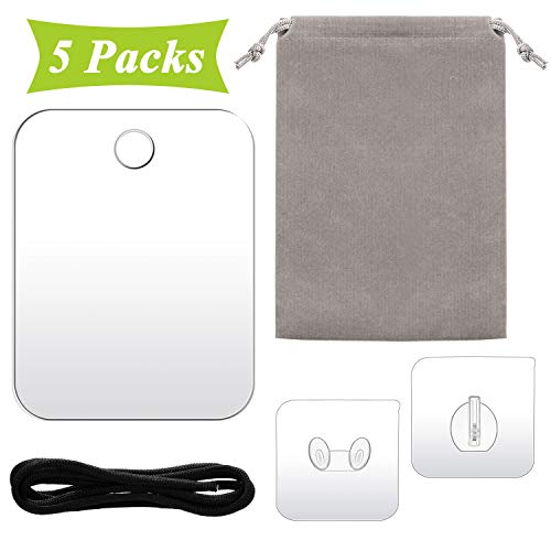 Fogless Shower Mirror Fog-Free Shave Mirror Lightweight Makeup Mirror Wall Hanging Mirror Frameless