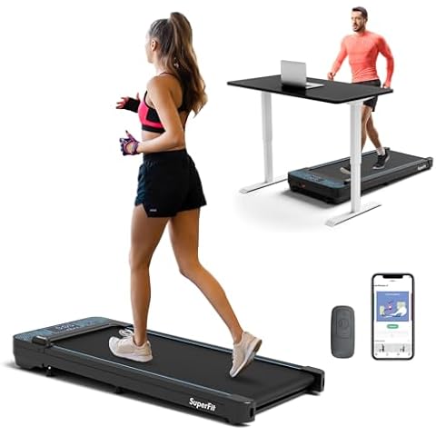 Goplus Walking Pad, 300 LBS Capacity Under Desk Treadmill with Remote & APP Control and LED Display, Portable Treadmills for Home Small, Office Cover