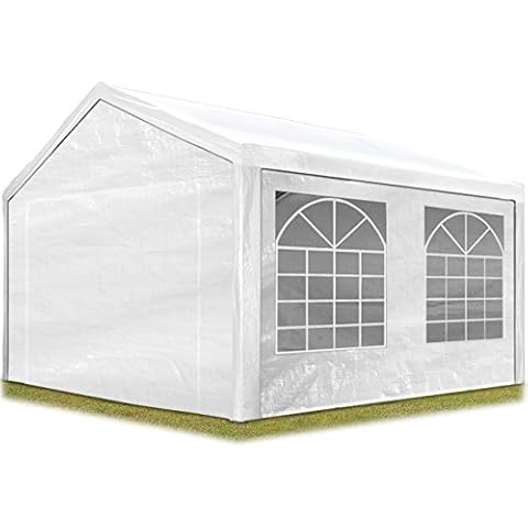 TOOLPORT Marquee Garden Tent 3x4 m Gazebo approx. 180 g/m² PE tarpaulin 100% waterproof white Cover