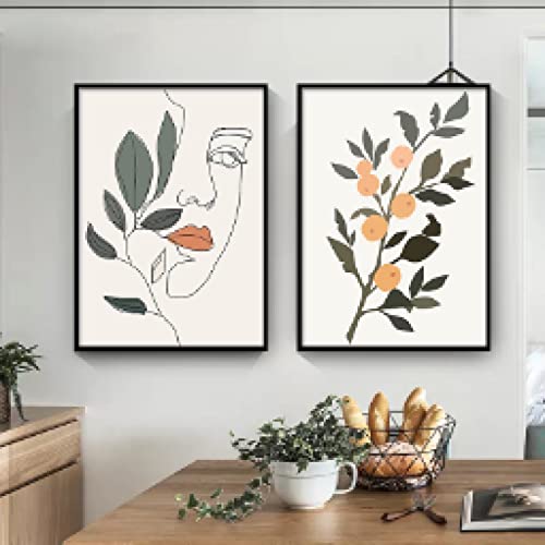 Art Toile Mur Affiches Ligne Femme 50x70 Impresson Fine Déco Salon Raffinée
