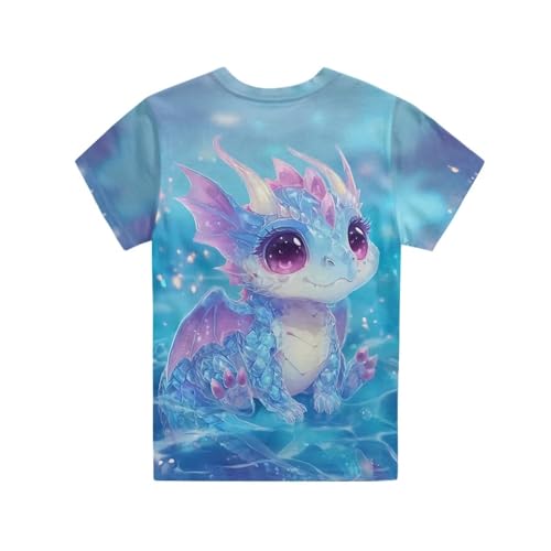 Image of Kids Graphic T-Shirt Boys Girls Novelty Tees Top Short Sleeve Shirts Summer Blouses 3-16