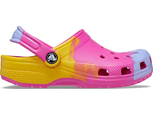 Image of Crocs Unisex-Child Classic Graphic Clog, Juice /Multi, 5 Big Kid