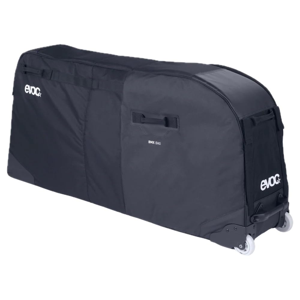 EVOC BMX Bag Fahrradkoffer (zusammenfaltbare Fahrrad-Transporttasche für 20“ BMX, austauschbare Skate-Rollen, Fahrradtasche mit Laufradfach, optimaler Schutz bei geringem Gewicht), Black Sport & Freizeit