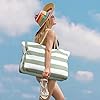 oscaurt Beach Bags for Women, Large Waterproof Beach Tote Bag with Zipper Beach Bags Waterproof Sandproof Swim Pool Bag Large Tote #1