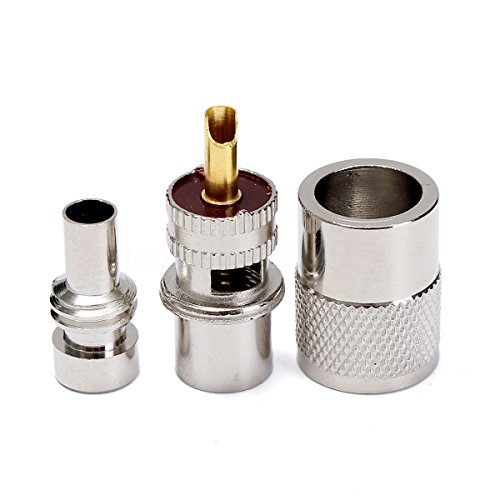PL259 Conector de soldar con reductor para cable coaxial RG8X 10 piezas miniatura 3