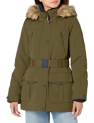 Tommy Hilfiger Women's Tactical Cold Weather Belted Jacket