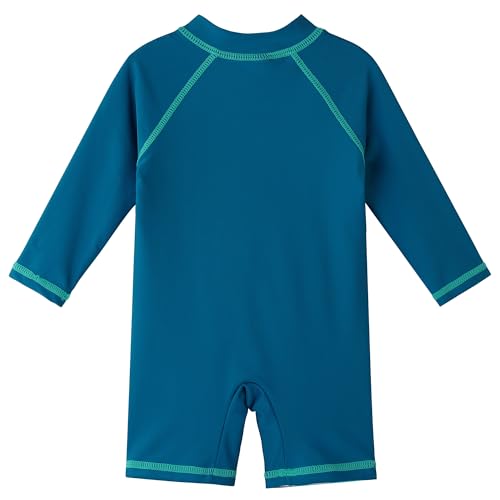 Image of Girls Long Sleeve Zipper Rash Guard 1 Piece UPF 50+ Sun Protection