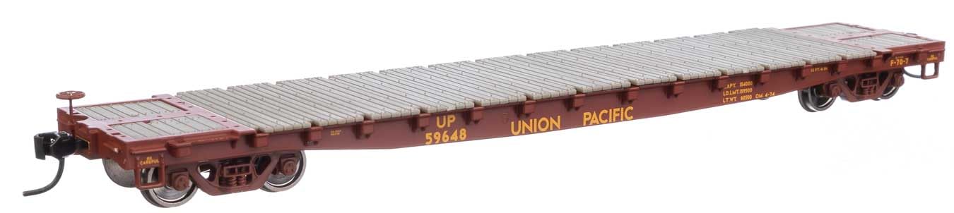 Walthers Mainline 910-6628 HO Scale 53' GSC Flatcar - Ready to Run - Union Pacific(TM) #59648