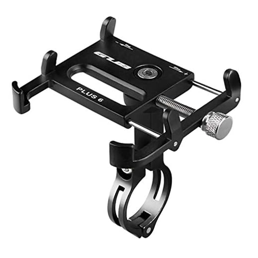 GUB Bicycle & Motorcycle Phone Mount, Aluminum Alloy Bike Phone Holder with 360° Rotation Adjustable for iPhone X XR Xs 7s 8 Plus, Samsung S7/S6/Note5/4 GPS Mount 4 to 6.5 Inch (Black)