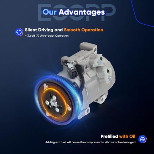 Image of ECCPP AC Compressor Fit for Mazda CX-7 2.3L 2.5L 2009-2012 | Fast Cooling AC Compressor with Clutch