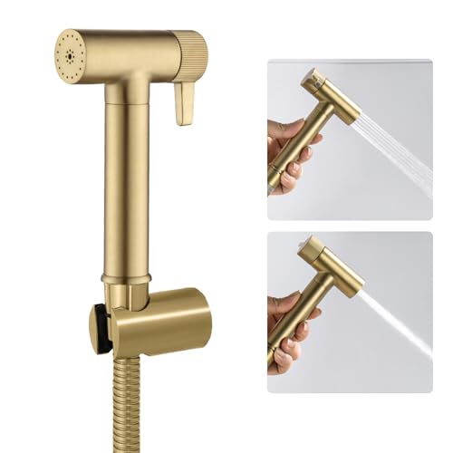 WRKMH Doccetta per Bidet Oro Spazzolato Spruzzatore per Bidet Ottone