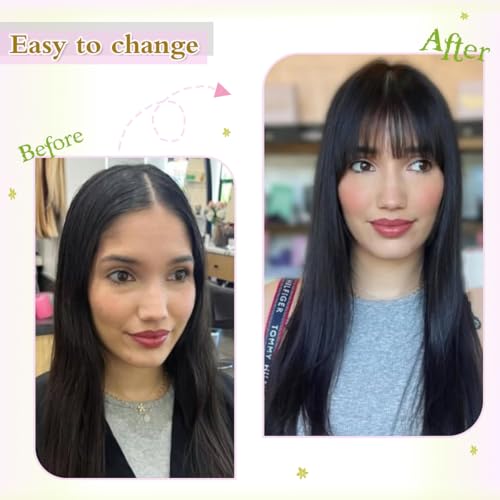 Hair Topper 18 Inch Hairpiece with Bangs for Thinning Hair