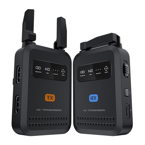 Sistema de transmisión de video inalámbrico 1080P 60fps, kit transmisor y receptor con alcance de 200m y baja latencia para eventos al aire libre y transmisión en vivo miniatura 1