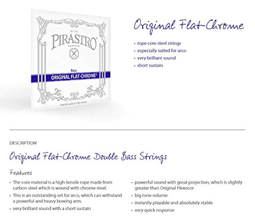 PIRASTRO ORIGINAL FLAT-CHROME 4本セット Amazon | PIRASTRO ORIGINAL FLAT-CHROME オリジナルフラット