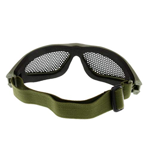 No Fog Wire Mesh Goggle/Safety Glasses Eye Protector Green