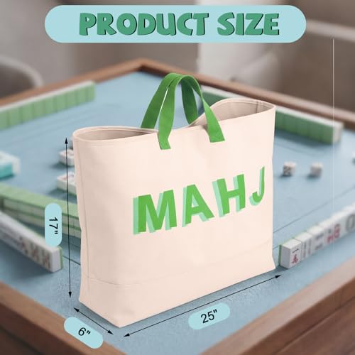 Bolsa para fichas y rack de Mahjong americano verde miniatura 2