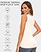 LEYSHE Thermal Underwear Tank Top Fleece Lined Shirt Camisole Sleeveless Thermal Top Vest Warm Undershirt Base Layer Women Cold Weather White