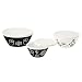 Vintage Charm Birds of a Feather 6 Piece Mixing Bowl Set, Black/White