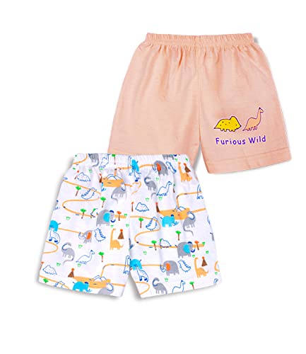 Image of mustmom Newborn Baby Cotton Jhabla Set | 0-3 Months | Combo of 1 T-Shirt, 1 Vest & 2 Shorts Set | Soft Breathable Summer Wear | Gift Set