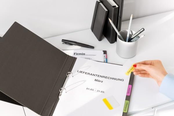 Miniatura 5 de Post-It 686-PLOY - Fichas para archivar fuertes, color rosa, verde, naranja, amarillo, 2.008 x 1.496 in (6 de cada color)