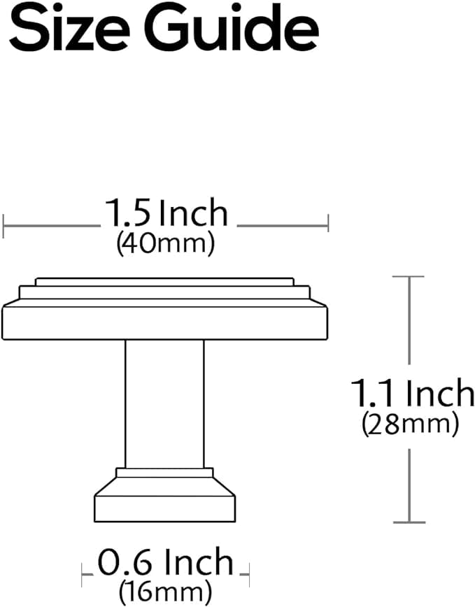Alzassbg 10 Pack Brushed Brass Cabinet Knobs, 1-1/4 Inch(31.5mm - View #12