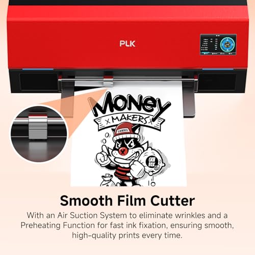 Image of PLK DTF Printer A3,【2-Year Ink Supply】 XP600 Printer,2X Faster Than L1800&L805,Touchscreen Operation,Built-in Paper Cutter,Dual White Ink Syste,DIY T-Shirt Printing (C13-Printer-shaker-purifier0115)
