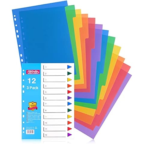 WINKIO 12 Part A4 File Dividers Pack Cover