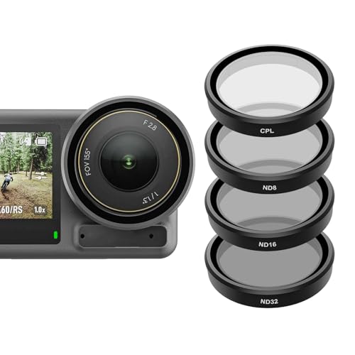 Image of TEKTONIC Lens Filter Set for DJI Action 5 Pro /4 /3 Camera Accessories -4-Pack CPL, ND8, ND16, ND32 Neutral Density HD Filter Lens Protective Protector Cover Best Filetr for DJI Osmo (ND Filter)