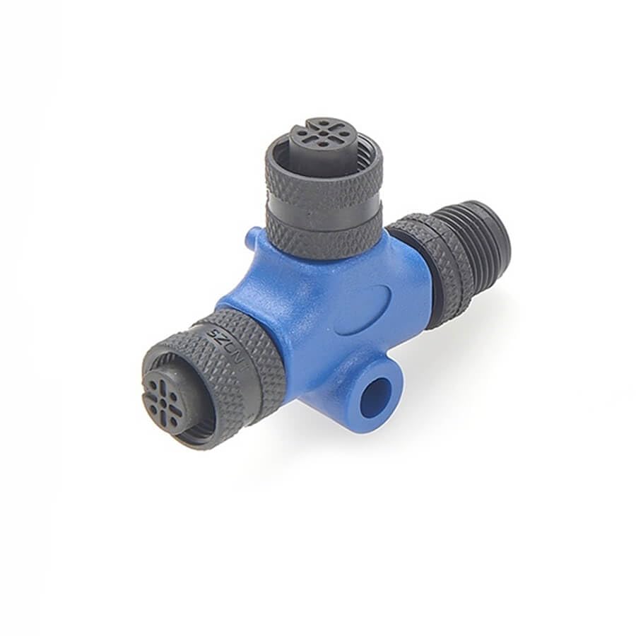 Elecbee Nmea2000 T-Connector M12 5 Pin Dual Female to 5 Pin Male for Garmin Lowrance Simrad B&G & Navico Networks