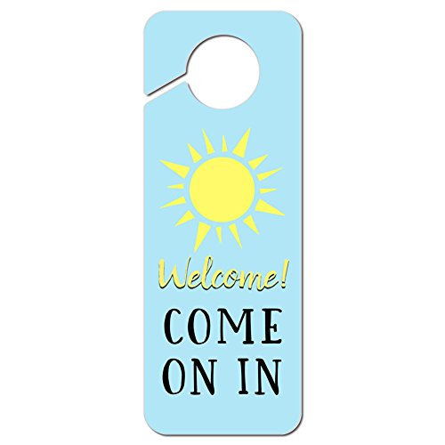 Graphics and More Welcome Come on in Plastic Door Knob Hanger Sign