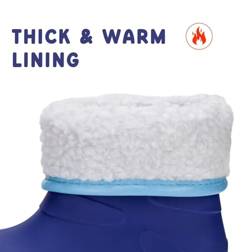 EUXTERPA Kids Winter Rain Boots Girls Boys Insulated Warm Snow Boots Children Waterproof Lined Boots for Toddler/Little Kid/Big Kid2