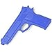 Rubber Training Pistol, 7 Inch, Yellow, Law Enforcement Practice Replica (Blue)