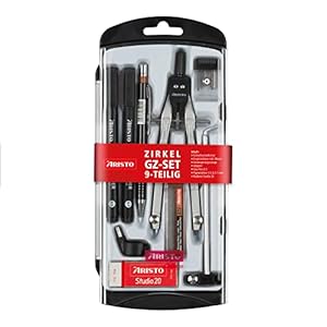 Aristo Schnellverstellzirkel AR80078 9-teiliges Schulset