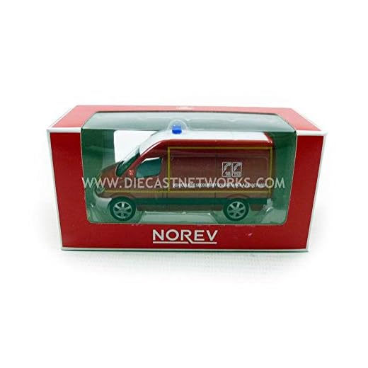 Norev 310801 - Maqueta de Mercedes-Benz Sprinter Bombero, Escala 1/64, Rojo, Blanco y Amarillo