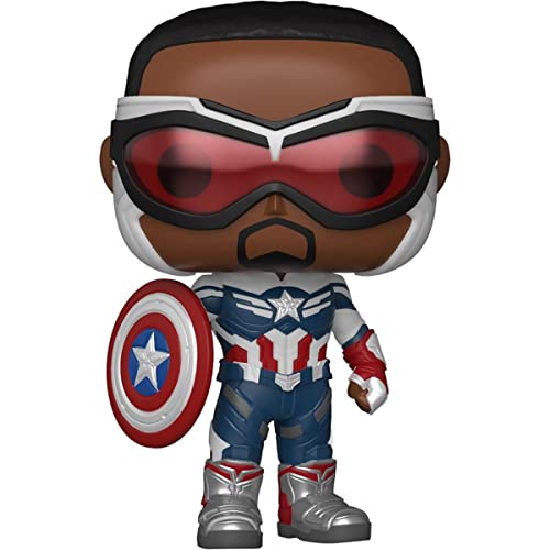 Marvel: Falcon and The Winter Soldier - Figura de vinilo de Sam Wilson como Capitán América Funko...
