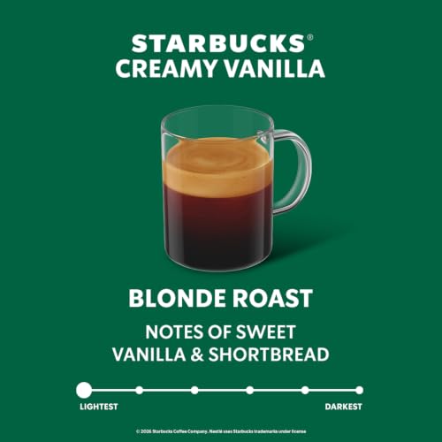 Image of Starbucks by Nespresso Vertuo, Vanilla Flavored Coffee, 30-count | Light Roast Coffee Pods, Brews 7.8 oz.